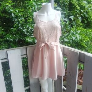 Vintage Y2K 90s Coquette Pink Lace Cami Babydoll Top